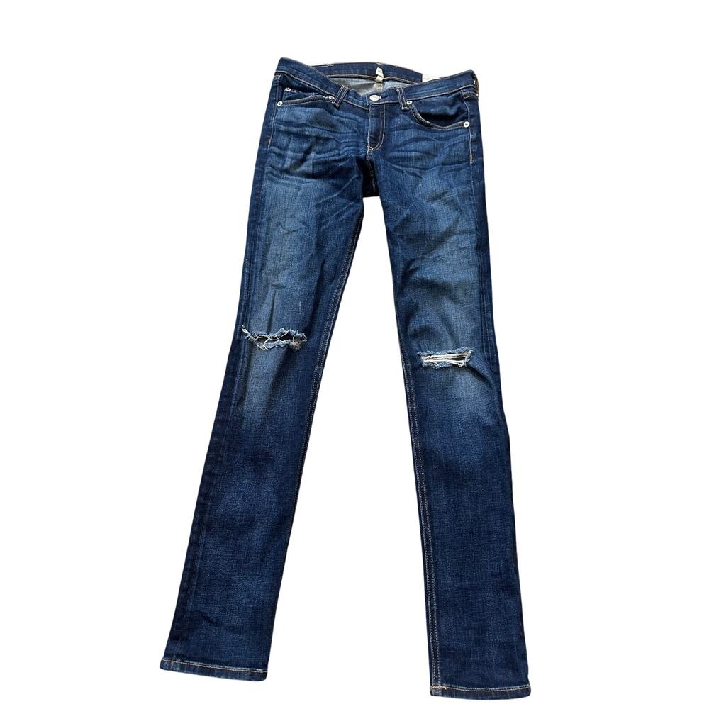 Rag & Bone Midi Knee Ripped Skinny Jeans Size 27